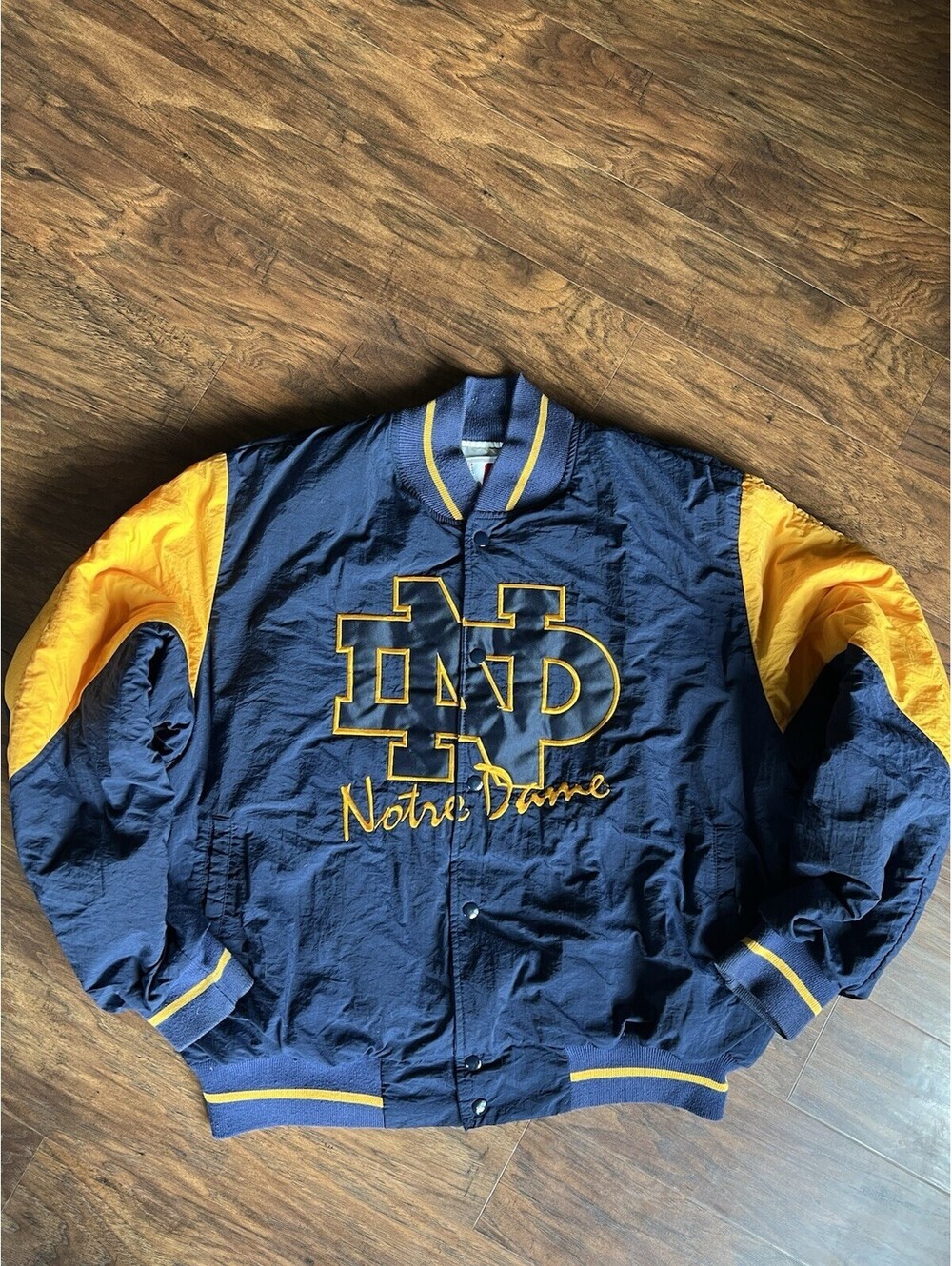 Vintage Notre Dame NCAA Jacket Legends USA Bomber Size XL